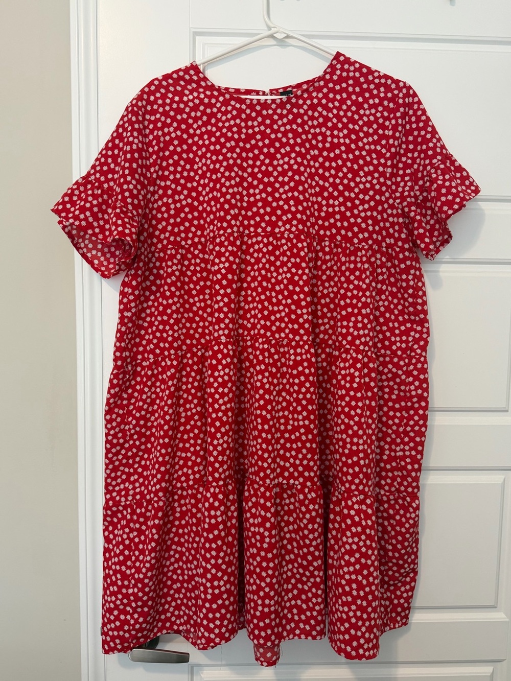 Red Polka Dot Tiered Dress